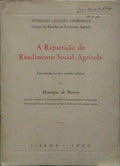 A REPARTIÇÃO DO RENDIMENTO SOCIAL-AGRÍCOLA.
