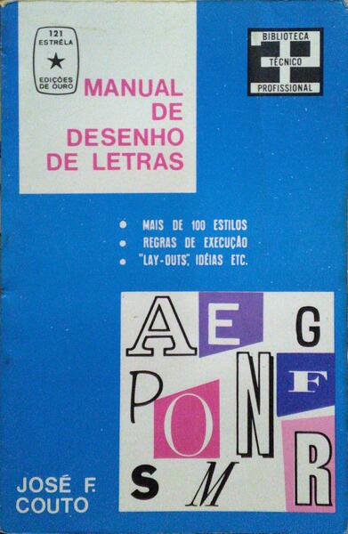 COUTO. (José F.) MANUAL DE DESENHO DE LETRAS.