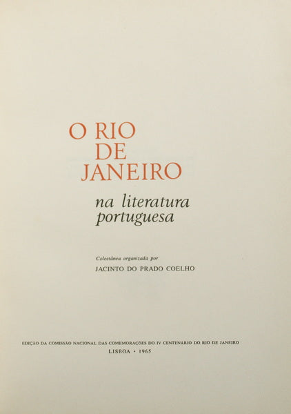 RIO (O) DE JANEIRO NA LITERATURA PORTUGUESA.