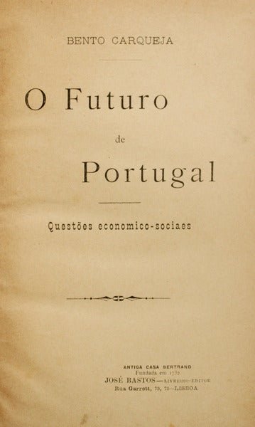 O FUTURO DE PORTUGAL.