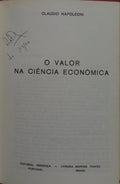 O VALOR NA CIÊNCIA ECONÓMICA.