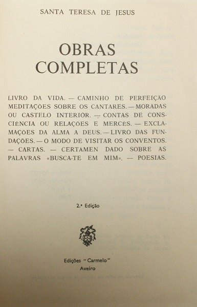 OBRAS COMPLETAS. [2.ª EDIÇÃO]