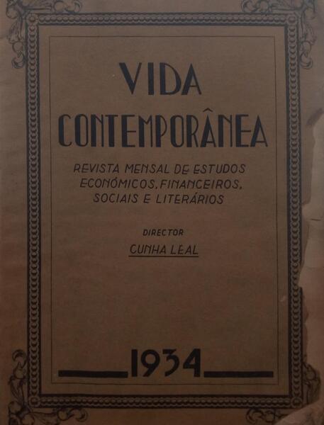 VIDA CONTEMPORÂNEA, N.º 1, MAIO 1934.
