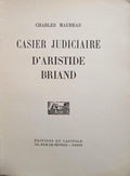 CASIER JUDICIAIRE D'ARISTIDE BRIAND.