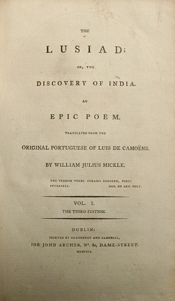 THE LUSIAD OR, THE DISCOVERY OF INDIA.