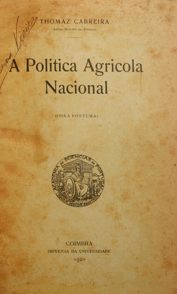 A POLITICA AGRICOLA NACIONAL.