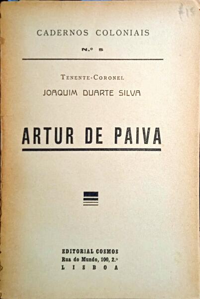 ARTUR DE PAIVA. CADERNOS COLONIAIS N.º 5.