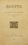 SANDE E CASTRO. (A. P. de) ÉGYPTE.