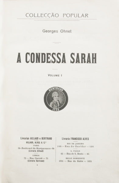 OHNET. (Georges) A CONDESSA SARAH.