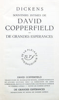 DICKENS. (Charles) SOUVENIRS INTIMES DE DAVID COPPERFIELD, DE GRANDES ESPÉRANCES.
