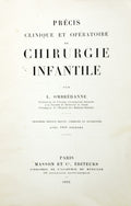OMBRÉDANNE. (L.) PRÉCIS CLINIQUE ET OPÉRATOIRE DE CHIRURGUIE INFANTILE.