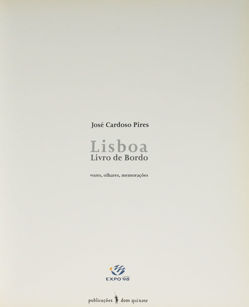 LISBOA, LIVRO DE BORDO. [1.ª EDIÇÃO]
