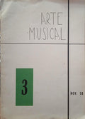 ARTE MUSICAL, N.º 3, 1958.
