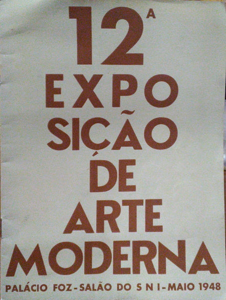 CATÃ?LOGO DA 12.ᴬ EXPOSIÇÃO DE ARTE MODERNA NA SALA DE EXPOSIÇÕES DO SNI.