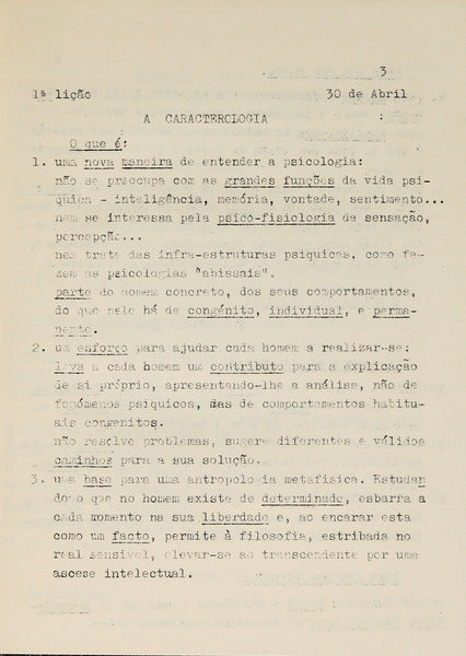NOÇÕES DE CARACTEROLOGIA.