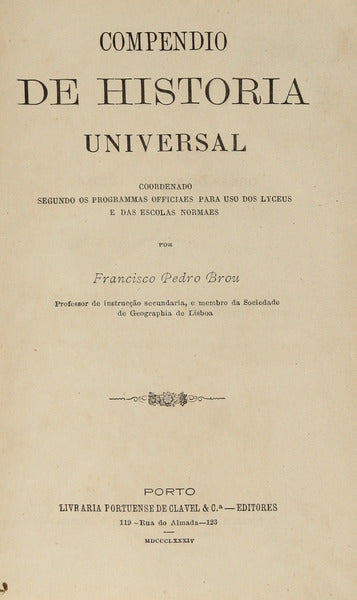 COMPENDIO DE HISTÓRIA UNIVERSAL.