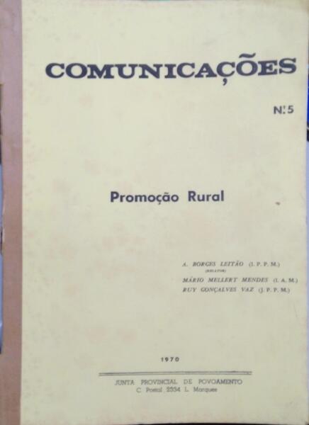 PROMOÇÃO RURAL, COMUNICAÇÕES N.º 5.