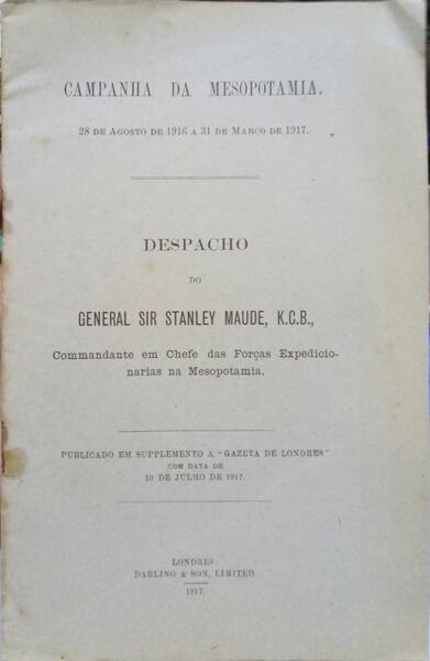 DESPACHO DO GENERAL SIR STANLEY MAUDE, K.C.B.