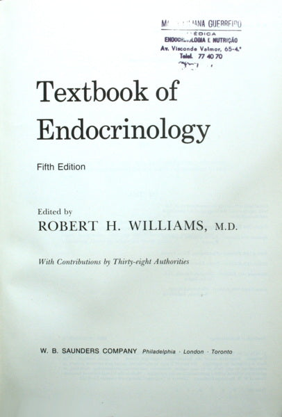 TEXTBOOK OF ENDOCRINOLOGY.