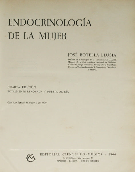 ENDOCRINOLOGÃ?A DE LA MUJER.