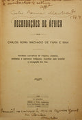 RECORDAÇÕES DE Ã?FRICA. [3.ª EDIÇÃO]