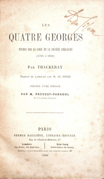 LES QUATRE GEORGES.
