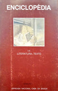 ENCICLOPÉDIA EINAUDI, VOLUME 17, LITERATURA - TEXTO.
