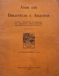 ANAIS DAS BIBLIOTECAS E ARQUIVOS VOL. IV - N.º 16, OUTUBRO-DEZEMBRO 1923.