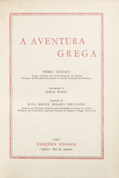 A AVENTURA GREGA.