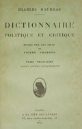 DICTIONNAIRE POLITIQUE ET CRITIQUE. TOME QUATRIÈME.
