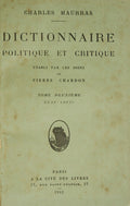 DICTIONNAIRE POLITIQUE ET CRITIQUE. TOME DEUXIÈME.