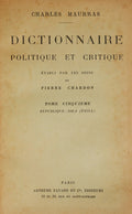 DICTIONNAIRE POLITIQUE ET CRITIQUE. TOME CINQUÈME.