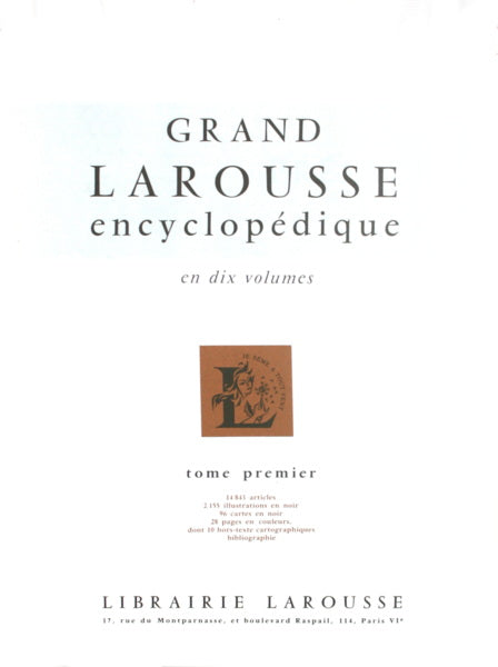 GRAND LAROUSSE ENCYCLOPÉDIQUE.