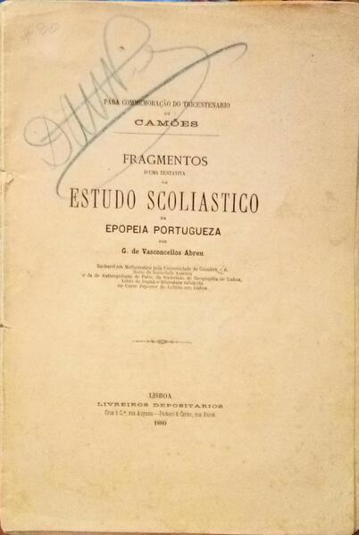 FRAGMENTOS D´UMA TENTATIVA DE ESTUDO SCOLIASTICO DA EPOPEIA PORTUGUEZA.