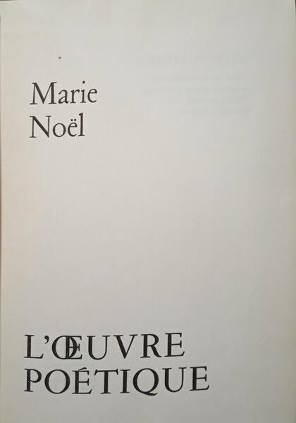 L' OEUVRE POÉTIQUE.