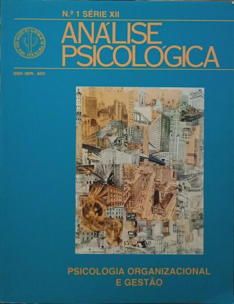 ANÃ?LISE PSICOLÓGICA, N.º 1 SÉRIE XII, JANEIRO-MARÇO 1994.