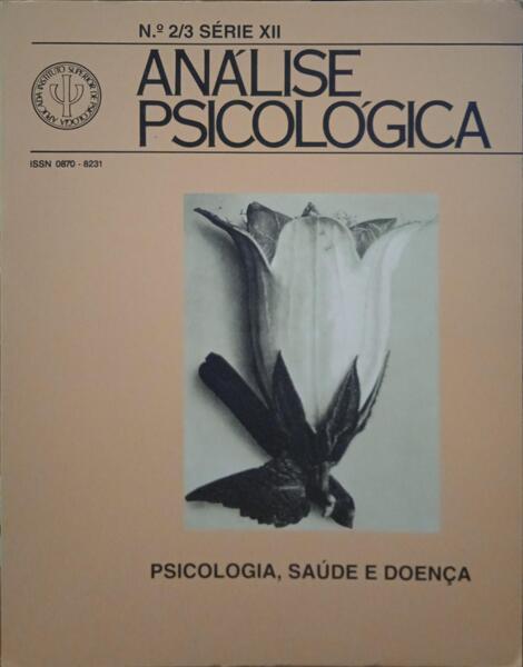 ANÃ?LISE PSICOLÓGICA, N.º 2-3 SÉRIE XII, ABRIL-SETEMBRO 1994.