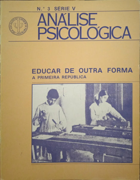 ANÃ?LISE PSICOLÓGICA, N.º 3 SÉRIE V, JULHO 1987.