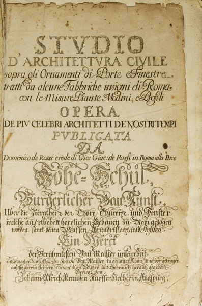 STUDIO D'ÃRCHITETTURA CIVILE SOPRA GLI ORNAMENTI DI PORTE E FINESTRE,