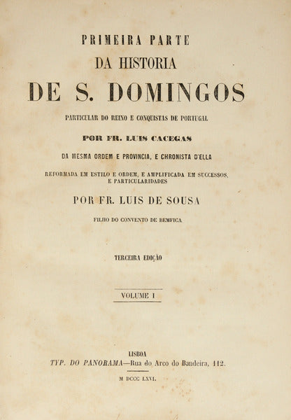 HISTORIA DE S. DOMINGOS. [3.Âª EDIÃ‡ÃƒO]