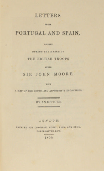 PORTER. (Robert Ker) LETTERS FROM PORTUGAL AND SPAIN.