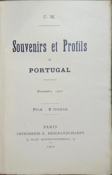 SOUVENIRS ET PROFITS DE PORTUGAL.