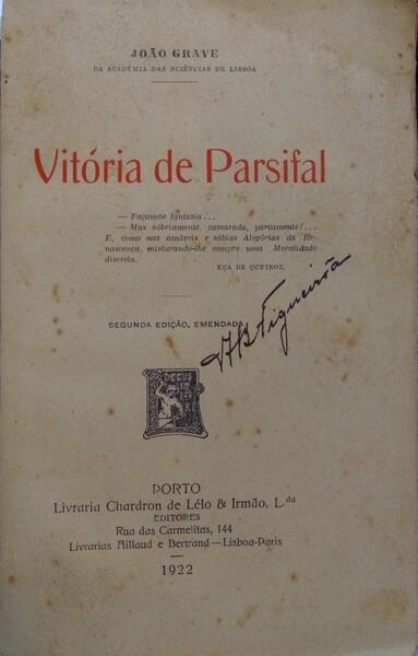 GRAVE. (João) VITÓRIA DE PARSIFAL.