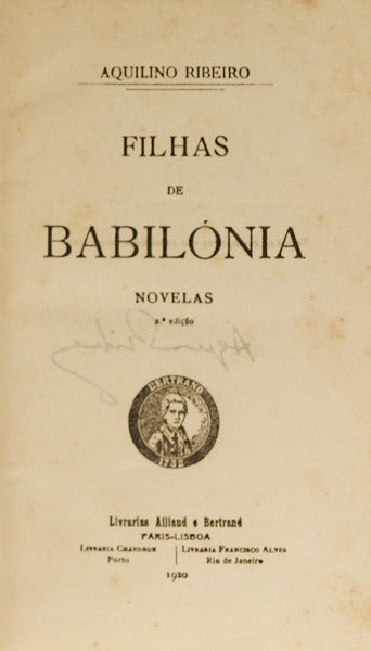 RIBEIRO. (Aquilino) FILHAS DE BABILÓNIA. [2.ª EDIÇÃO].