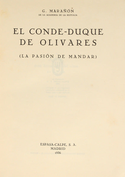 EL CONDE-DUQUE DE OLIVARES.