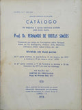 CATÁLOGO DA MAGNÍFICA E VALIOSA BIBLIOTECA FORMADA PELO [DOUTOR FERNANDO DE FREITAS SIMÕES]