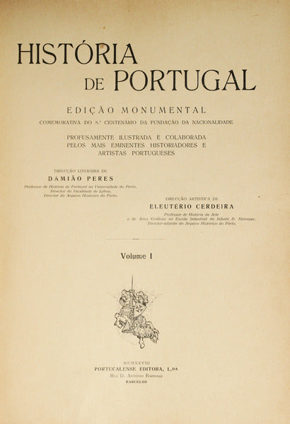 PERES. (Damião) HISTÓRIA DE PORTUGAL. [8 VOLS.]