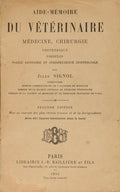 AIDE-MÉMOIRE DU VÉTÉRINAIRE.