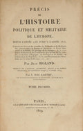 BIGLAND. (Jean) PRÉCIS DE L'HISTOIRE POLITIQUE ET MILITAIRE DE L'EUROPE. [TOMO I]