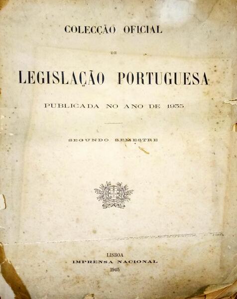 COLECÇÃO OFICIAL DE LEGISLAÇÃO PORTUGUESA.